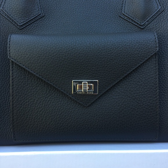 NWT Anine Bing Madison Handbag Leather Black - Picture 5 of 16